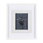 14566 - Botanical sketchesVI (Blue) by Mercana Studio Hand Embellished Framed Art Print Matted under Glass
