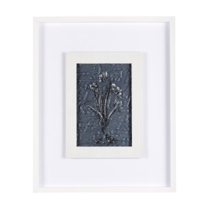 Botanical sketches III (Blue) by Mercana Studio Hand Embellished Framed Art Print Matted under Glass