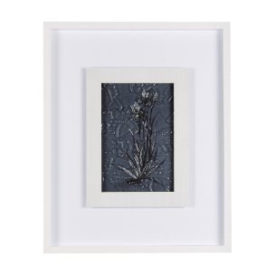 Botanical sketches IV (Blue) by Mercana Studio Hand Embellished Framed Art Print Matted under Glass