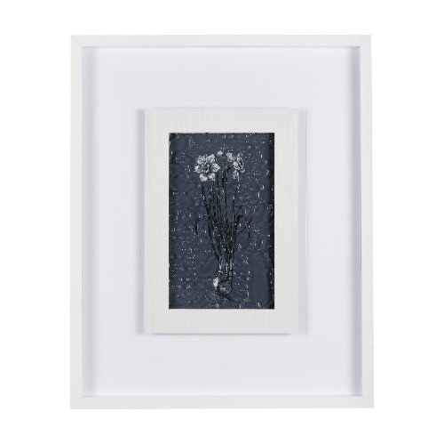 14570 - Botanical sketches II (Blue) by Mercana Studio Hand Embellished Framed Art Print Matted under Glass