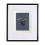 14574 - Botanical sketchesVI (Blue) by Mercana Studio Hand Embellished Framed Art Print Matted under Glass