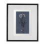 14576 - Botanical sketches II (Blue) by Mercana Studio Hand Embellished Framed Art Print Matted under Glass