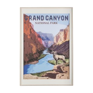 National Park -Grand Canyon by Mercana Studio a Framed Art Print Matted under Glass