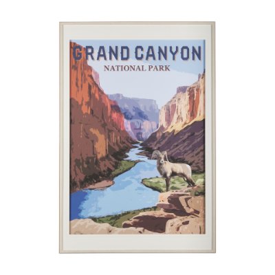 14611 - National Park -Grand Canyon by Mercana Studio a Framed Art Print Matted under Glass