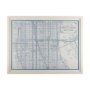 14637 - Manhattan Map I by Mercana Studio a Hand Embellished Textured Framed Art Print Matted under Glass