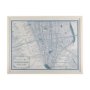 14638 - Manhattan Map II by Mercana Studio a Hand Embellished Textured Framed Art Print Matted under Glass