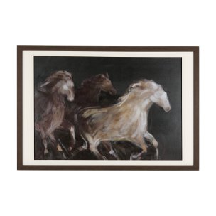 Running Wild - Speed by Mercana Studio Hand Embellished Textured Framed Art Print Matted under Glass