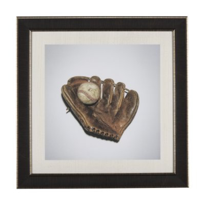 14661 - Double Play II by Mercana Studio a Hand Embellished Textured Framed Photo Art Print Matted under Gla