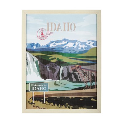 14666 - Idaho Go USA (L) by Mercana Studio a Hand Embellished Decograph Framed Art Print