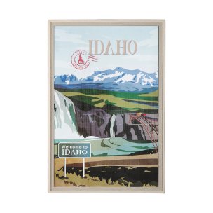 Idaho Go USA (XL) by Mercana Studio a Hand Embelished Decograph Framed Art Print under Glass