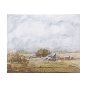 Farmland view  II by Mercana Studio a Hand Embellished Textured Canvas
