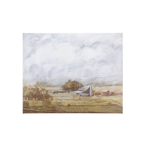 102328-S - Farmland view  II by Mercana Studio a Hand Embellished Textured Canvas
