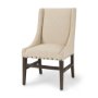 70242 - Kensington I  Cream Fabric and Solid Wood Dining Chair