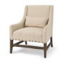 70243 - Kensington Cream Linen Fabric and Wood Accent Chair