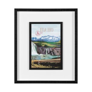 Idaho Go USA (M) by Mercana Studio a Framed Art Print Matted under Glass