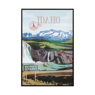 Idaho Go USA (SM) by Mercana Studio a Hand Embellished Decograph Framed Art Print