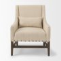 70243 - Kensington Cream Linen Fabric and Wood Accent Chair
