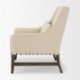 70243 - Kensington Cream Linen Fabric and Wood Accent Chair