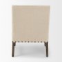 70243 - Kensington Cream Linen Fabric and Wood Accent Chair
