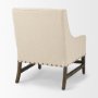 70243 - Kensington Cream Linen Fabric and Wood Accent Chair