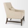 70243 - Kensington Cream Linen Fabric and Wood Accent Chair