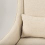 70243 - Kensington Cream Linen Fabric and Wood Accent Chair