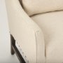70243 - Kensington Cream Linen Fabric and Wood Accent Chair