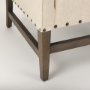 70243 - Kensington Cream Linen Fabric and Wood Accent Chair