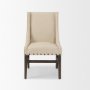 70242 - Kensington I  Cream Fabric and Solid Wood Dining Chair