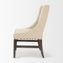 70242 - Kensington I  Cream Fabric and Solid Wood Dining Chair