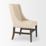 70242 - Kensington I  Cream Fabric and Solid Wood Dining Chair