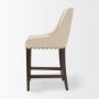 70244 - Kensington Cream Fabric Seat Brown Wood Frame Counter Stool