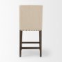 70244 - Kensington Cream Fabric Seat Brown Wood Frame Counter Stool