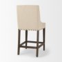 70244 - Kensington Cream Fabric Seat Brown Wood Frame Counter Stool