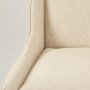 70244 - Kensington Cream Fabric Seat Brown Wood Frame Counter Stool