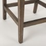 70244 - Kensington Cream Fabric Seat Brown Wood Frame Counter Stool