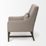 68587 - Kensington Beige Linen Fabric and Wood Accent Chair
