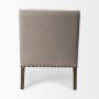 68587 - Kensington Beige Linen Fabric and Wood Accent Chair