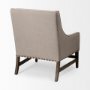 68587 - Kensington Beige Linen Fabric and Wood Accent Chair