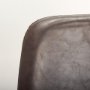 68312 - Sawyer I Dark Brown Faux-Leather Seat Black Iron Frame Dining Chair