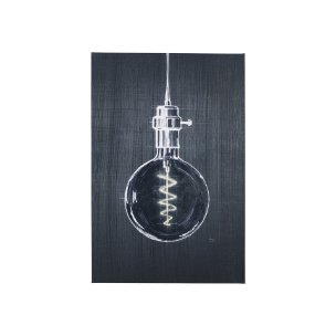 Bright Idea II by Mercana Studio a Hand Embellished Textured Canvas