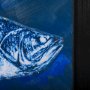 14440 - Largemouth Bass Print 4 in 1 by Mercana Studio a Hand Embellished Textured Framed Art Print
