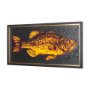 14441 - Largemouth Bass Orange by Mercana Studio a Hand Embellished Textured Framed Art Print