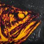 14441 - Largemouth Bass Orange by Mercana Studio a Hand Embellished Textured Framed Art Print