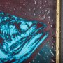 14442 - Largemouth Bass Turquoise by Mercana Studio a Hand Embellished Textured Framed Art Print