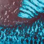 14442 - Largemouth Bass Turquoise by Mercana Studio a Hand Embellished Textured Framed Art Print