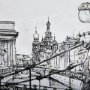 14455 - Travel memories III by Natalia a Framed Art Print Matted under Glass
