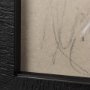 14472 - Sketch of Animal V (Goat) by Mercana Studio Hand Embellished Framed Art Print Matted under Glass
