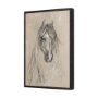 14479 - Sketch of Animal VII (Horse) by Mercana Studio a Hand Embellished Textured Framed Art Print