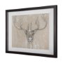 14481 - Sketch of animal II (Caribou) by Mercana Studio Hand Embellished Framed Art Print Matted under Glass